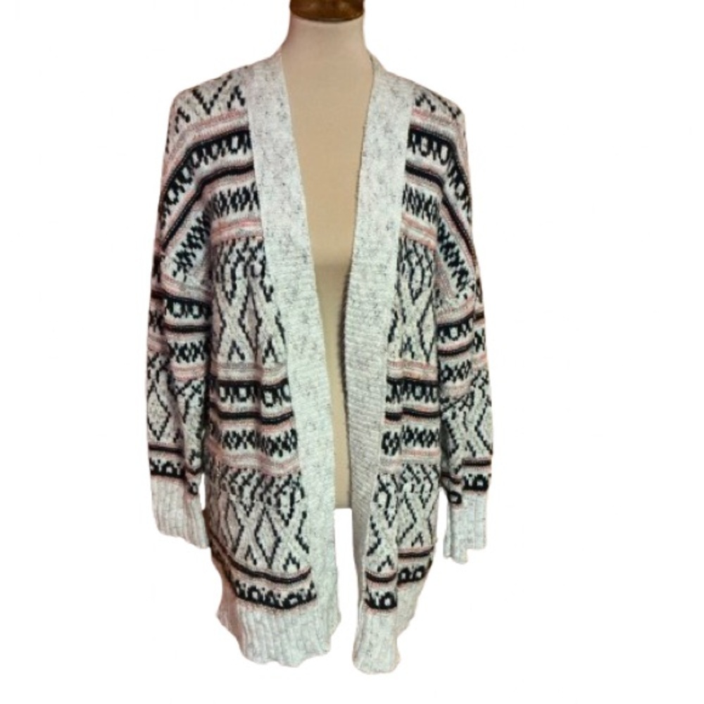 Mossimo boho fair isle oversized cardigan